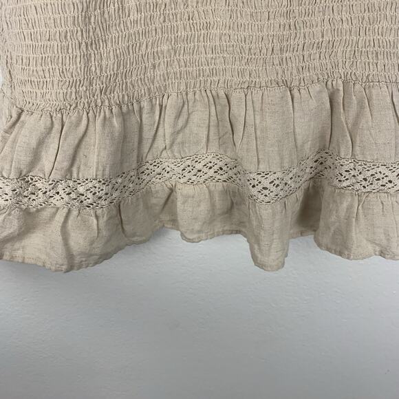 Sincerely Jules Dress Womens Small Smocked Cottagecore Boho Peasant Western Mini - Picture 3 of 7